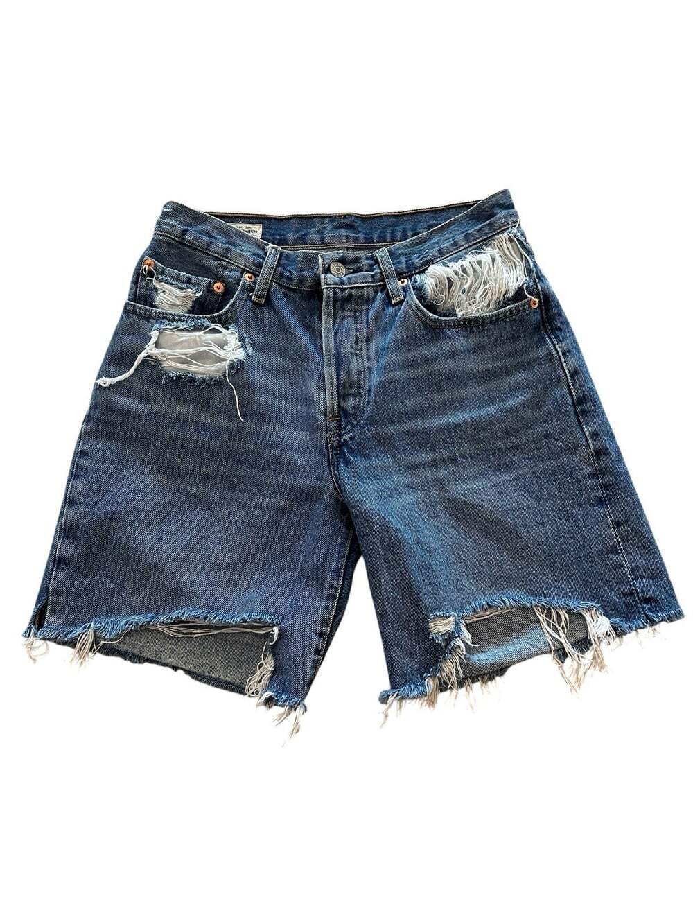 Levi’s 501 90’s Mid Thigh Bermuda Streetwear Casual Denim Jean Jort Shorts- 26